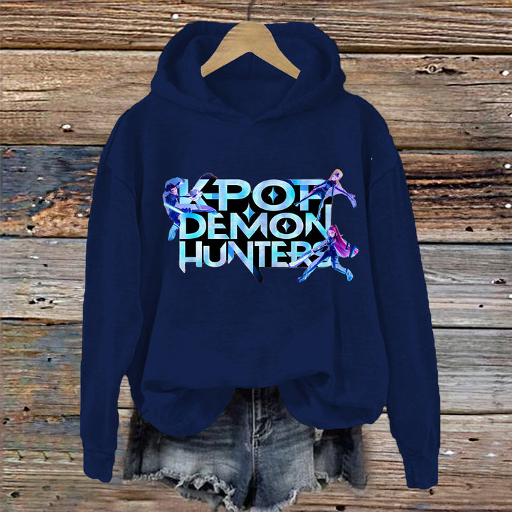 Demon Hunters Huntrix Long Sleeve Printed Hoodie