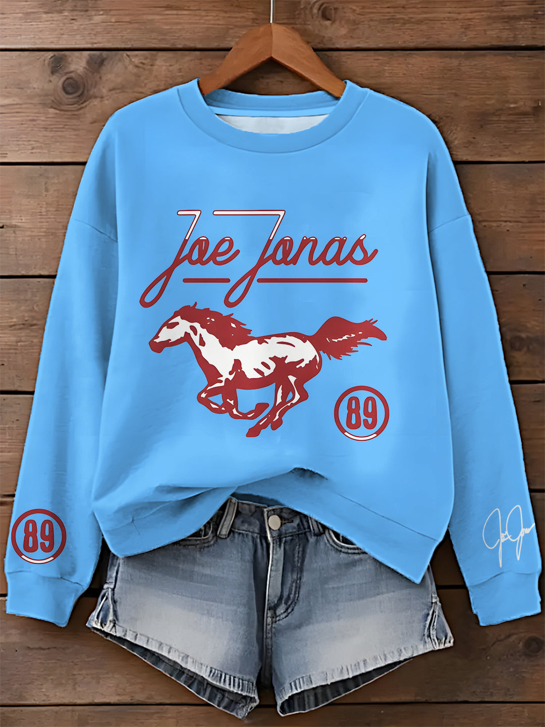 Jonas Brothers Retro Printed Long Sleeve Casual Top