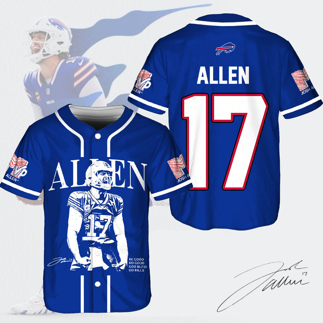 Buffalo Bills 17 Baseball Jersey