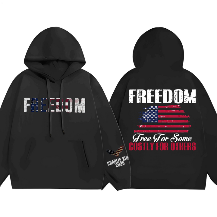 In Memory Of Charlie Kirk Loose Fit Hooded Sweatshirt With Pockets