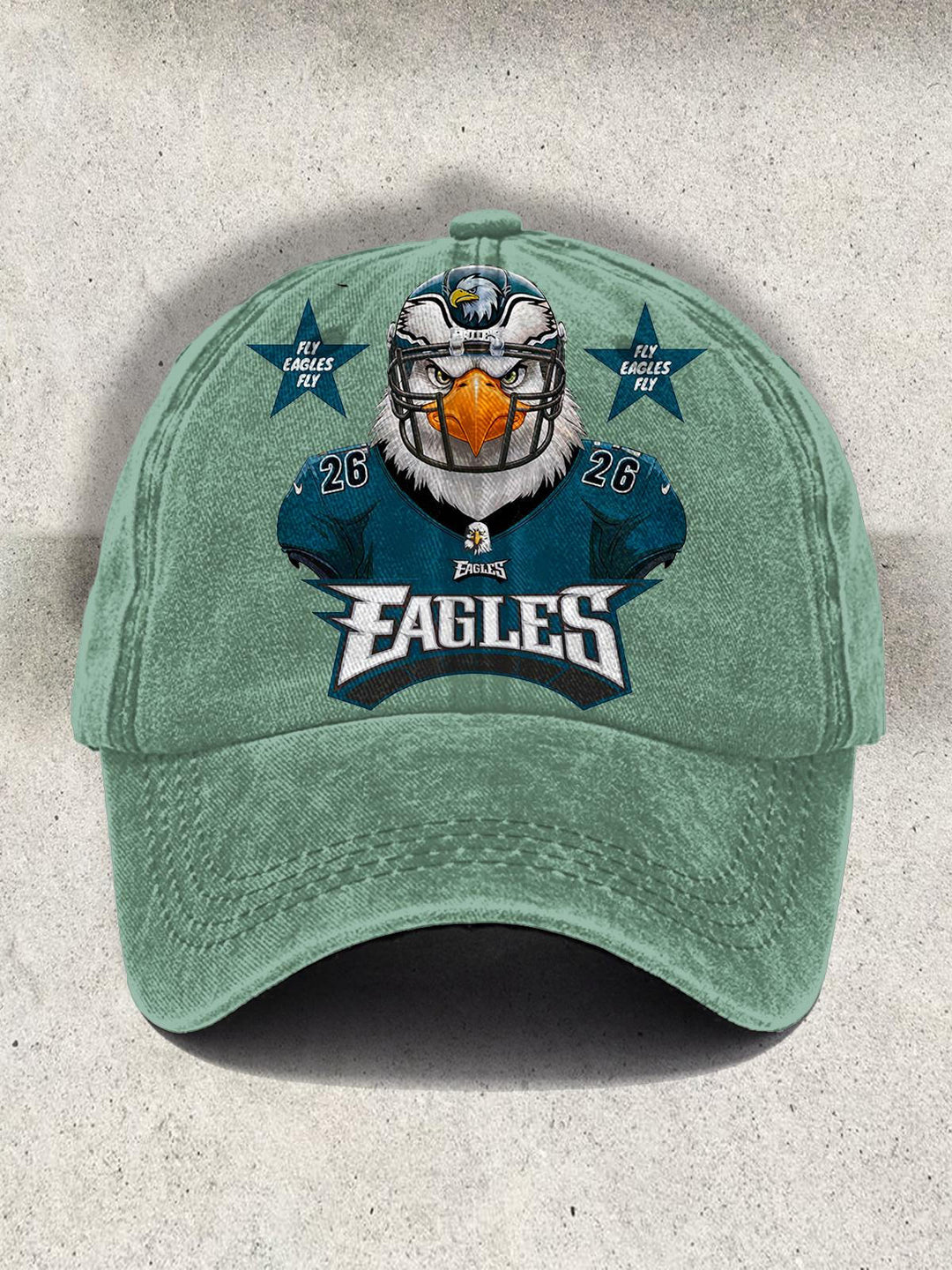 Eagles Team Sports Game Print Curved Brim Baseball Cap
