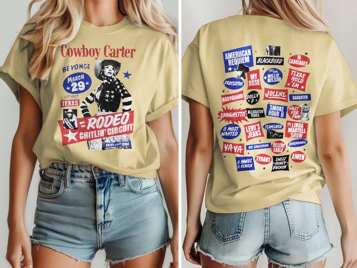 Beyonce Cowboy Carter Tour Crew Neck T-shirt