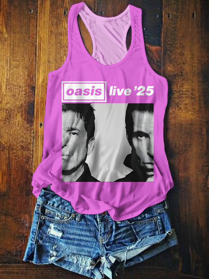 Oasis 2025 Tour Printed Casual Tank Top