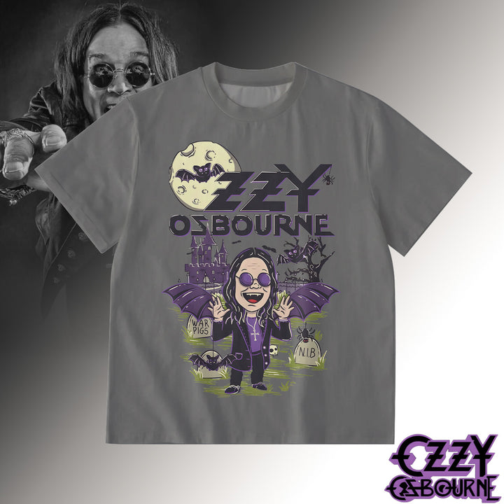 Ozzy Osbourne Crew Neck Cotton T-shirts