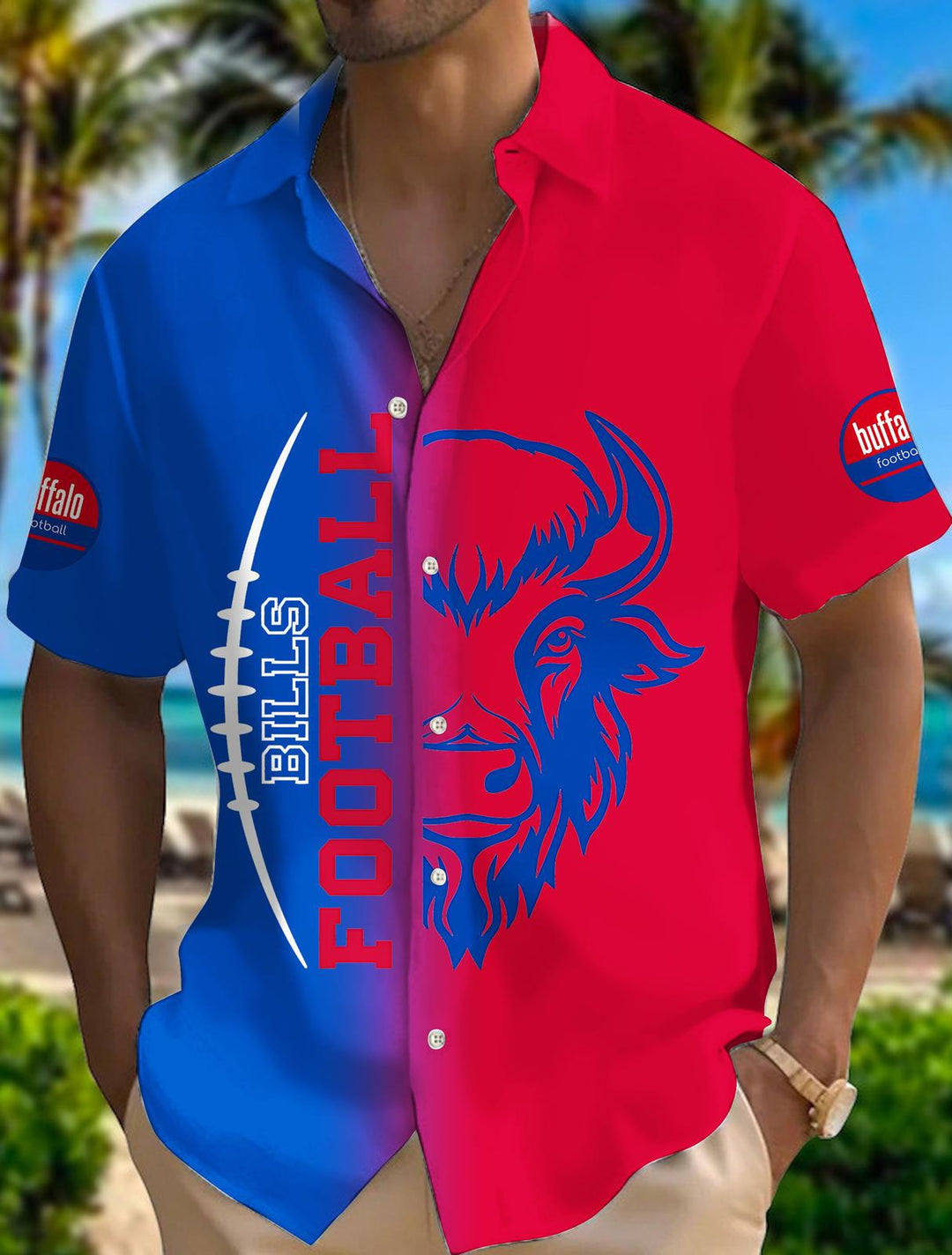 Buffalo Bills Football Men's Short Sleeve Shirts