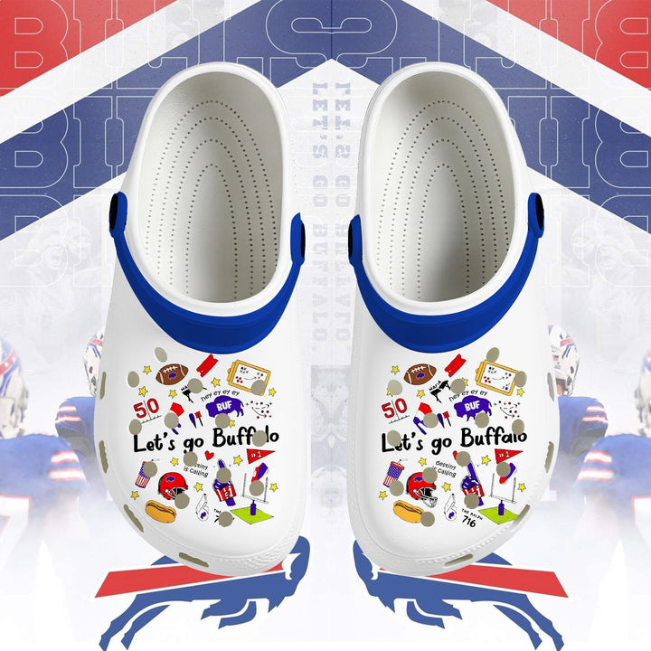 Buffalo Bills Football Adult Crocs Shoes