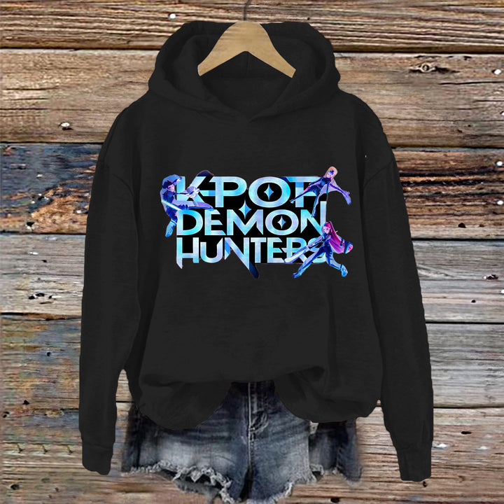 Demon Hunters Huntrix Long Sleeve Printed Hoodie