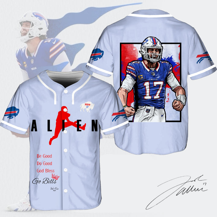 Buffalo Bills 17 Baseball Jersey