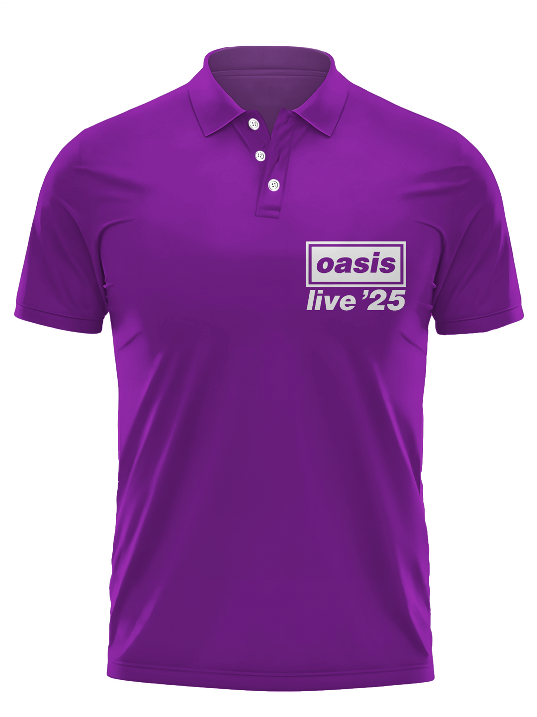 Oasis Concert 2025 Men's Short Sleeve Button Polo Shirt