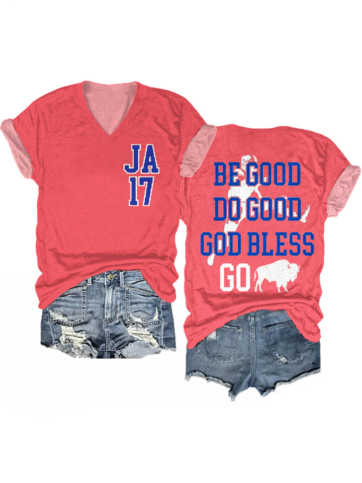 JA 17 MVP Be Good Do Good Buffalo T-Shirt mit V-Ausschnitt 