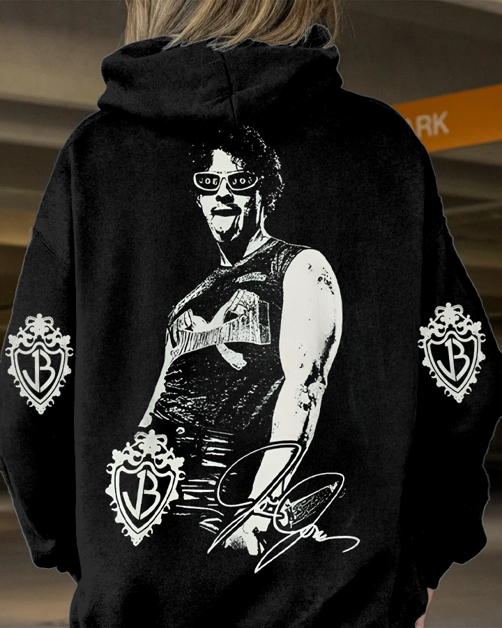 Vintage Jonas Brothers Loose Fit Hooded Sweatshirt With Pockets