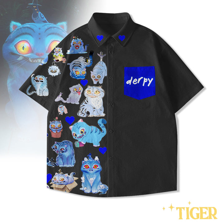 Demon Hunters Short Sleeve Men's Shirts With Pocket