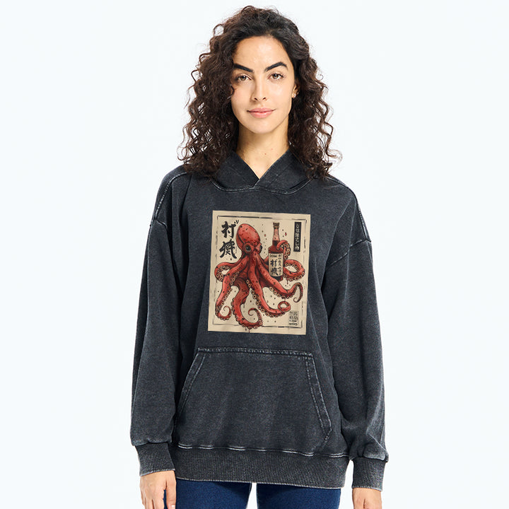 Osaka Sak¨¦ Octopus Washed Hoodie