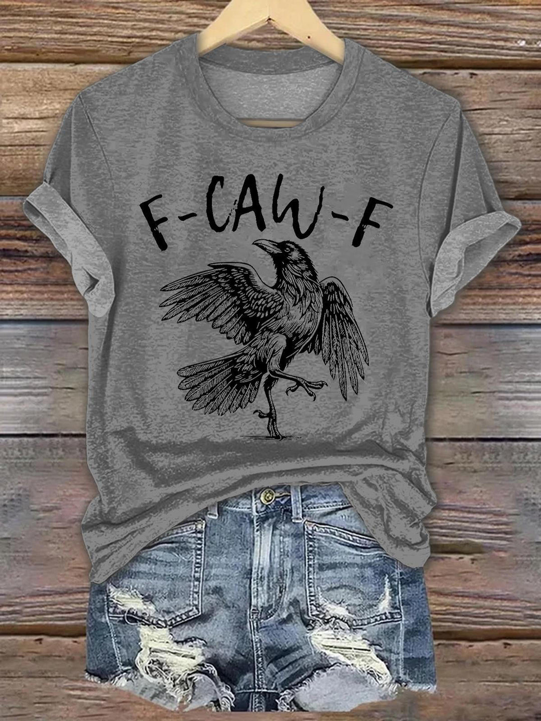 F-Caw-F Crew Neck T-shirt