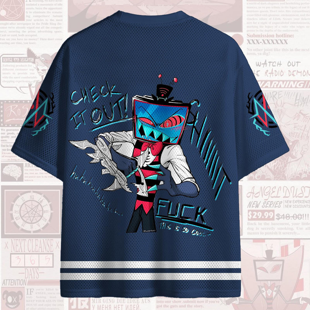 Hazbin Hotel V-neck Mesh Top