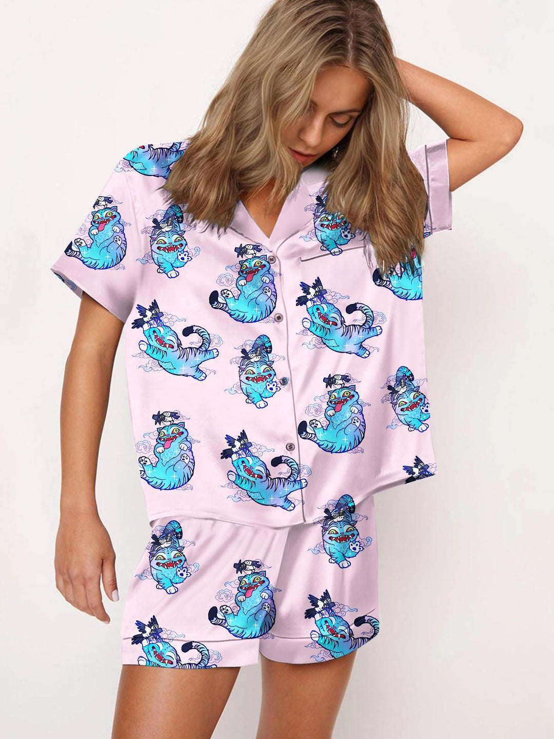 Demon Hunters Satin Pajama Set