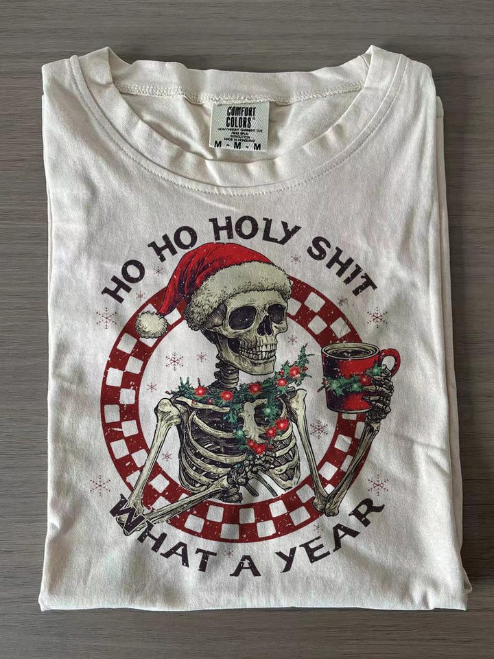 Ho Ho Holy Shit What A Year Funny Christmas T-shirts