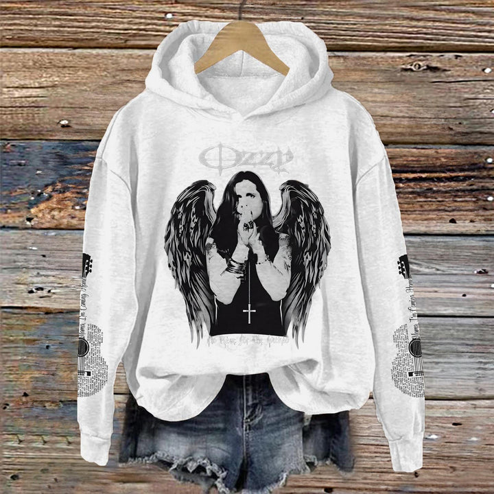 Ozzy Osbourne Long Sleeve Printed Hoodie