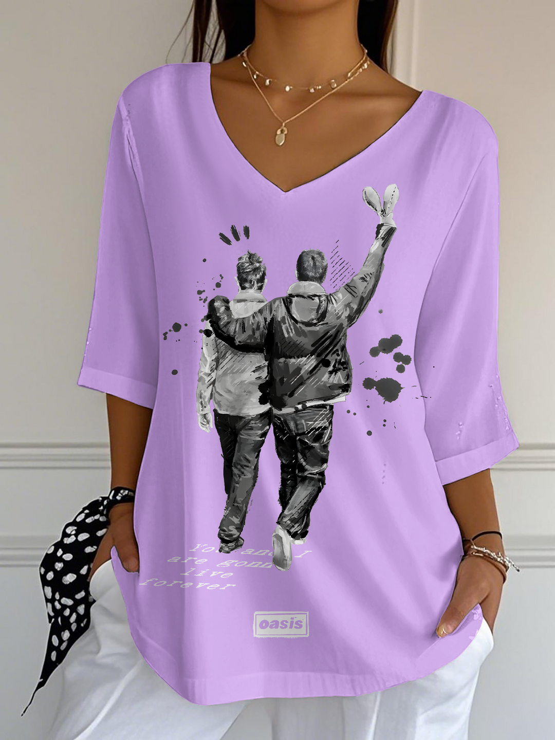 Oasis 2025 Tour Ladies Loose Short Sleeve T-shirt