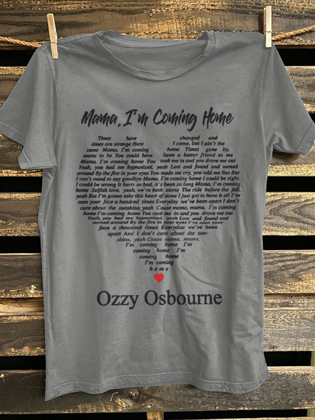 No More Tour Ozzy Osbourne Print Crew Neck T-shirt