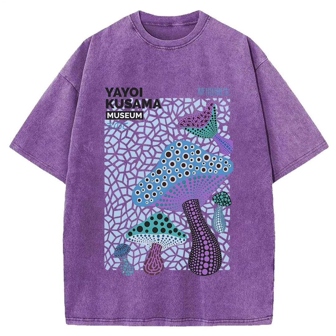 Yayoi Kusama Mushroom Art Paint Retro T-shirt