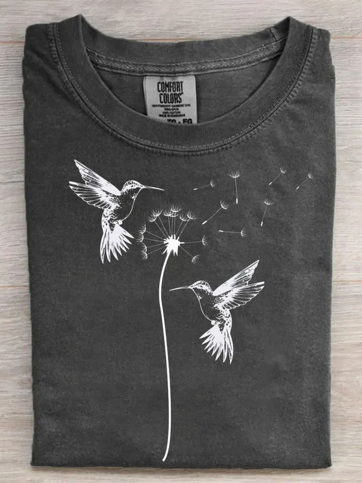 Two Flying Birds Vintage Retro T-shirt