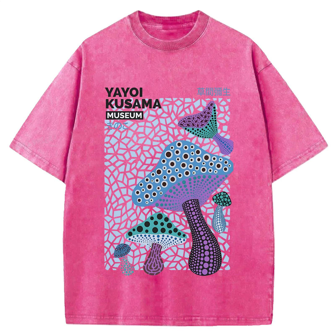 Yayoi Kusama Mushroom Art Paint Retro T-shirt