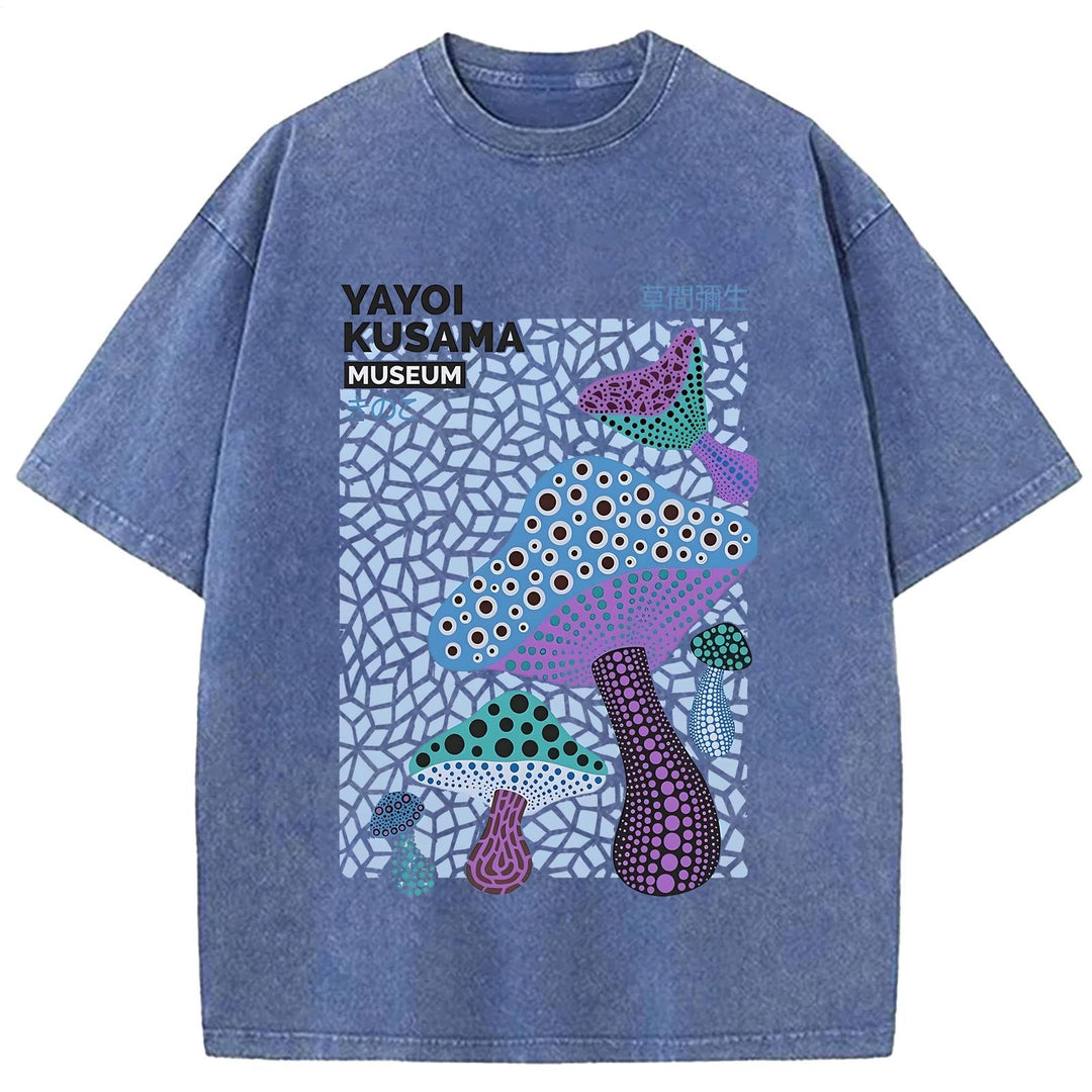 Yayoi Kusama Mushroom Art Paint Retro T-shirt