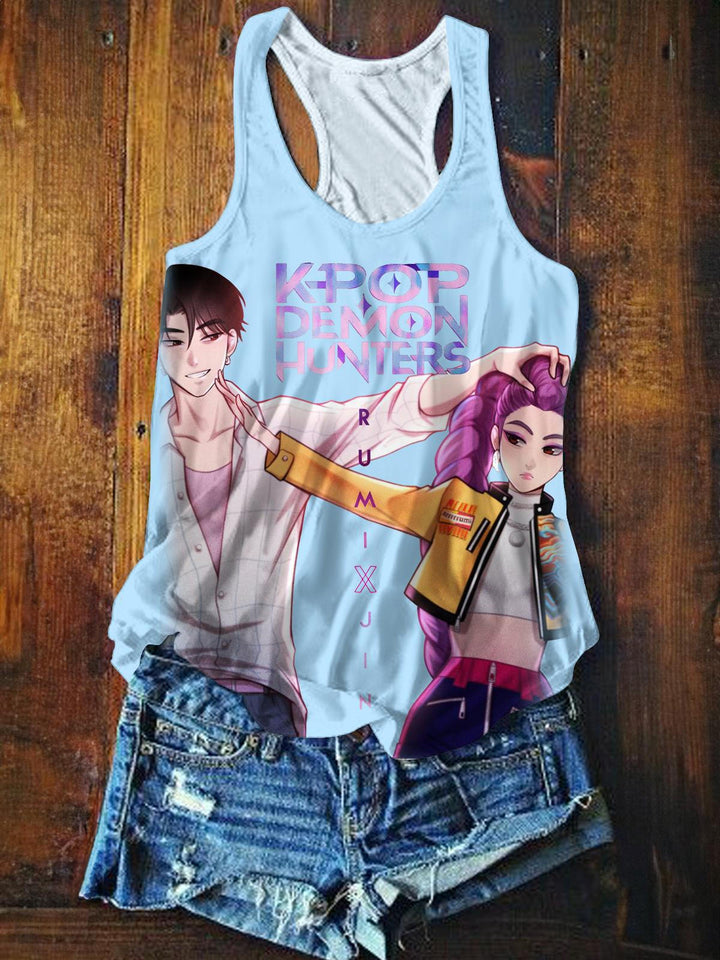 Demon Hunters Printed Casual Tank Top