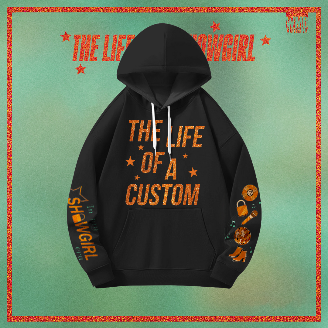 In My Show Girl Era Loose Fit Hooded Sweatshirt With Pockets