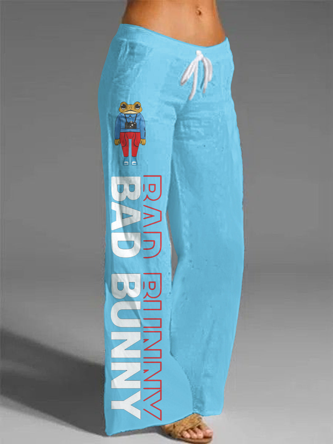 Bad Bunny Simple Frog Women's Printed Casual Pants
