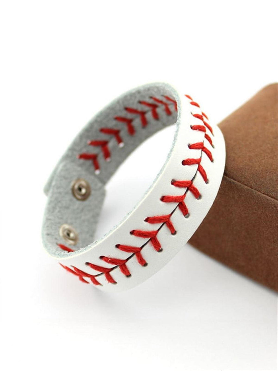 Baseball Softball Stitched Leather Sports Bracelet