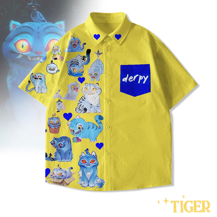 Demon Hunters Short Sleeve Men's Shirts With Pocket