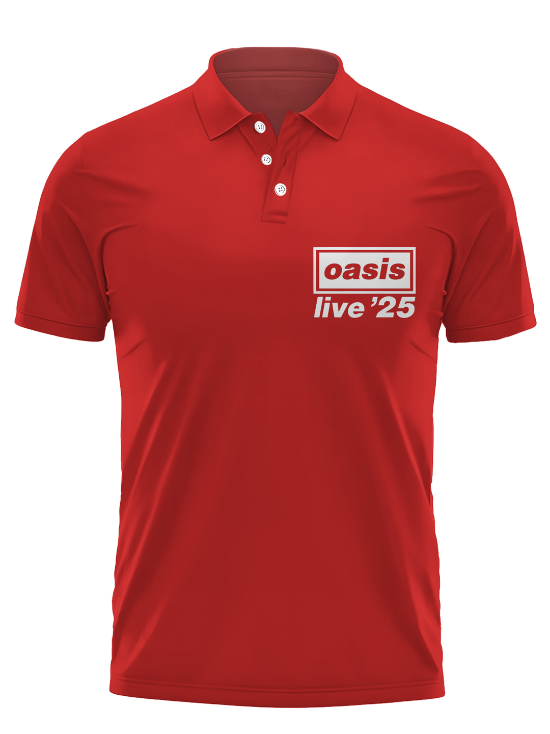 Oasis Concert 2025 Men's Short Sleeve Button Polo Shirt