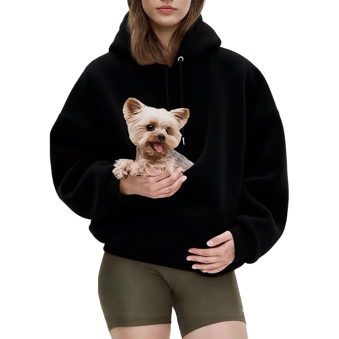 Pet Carrier Hoodie Fuzzy Solid Color Puppy Kitten Cat Holder Carriers Hoodies with Pocket for Home Sofa upgrade