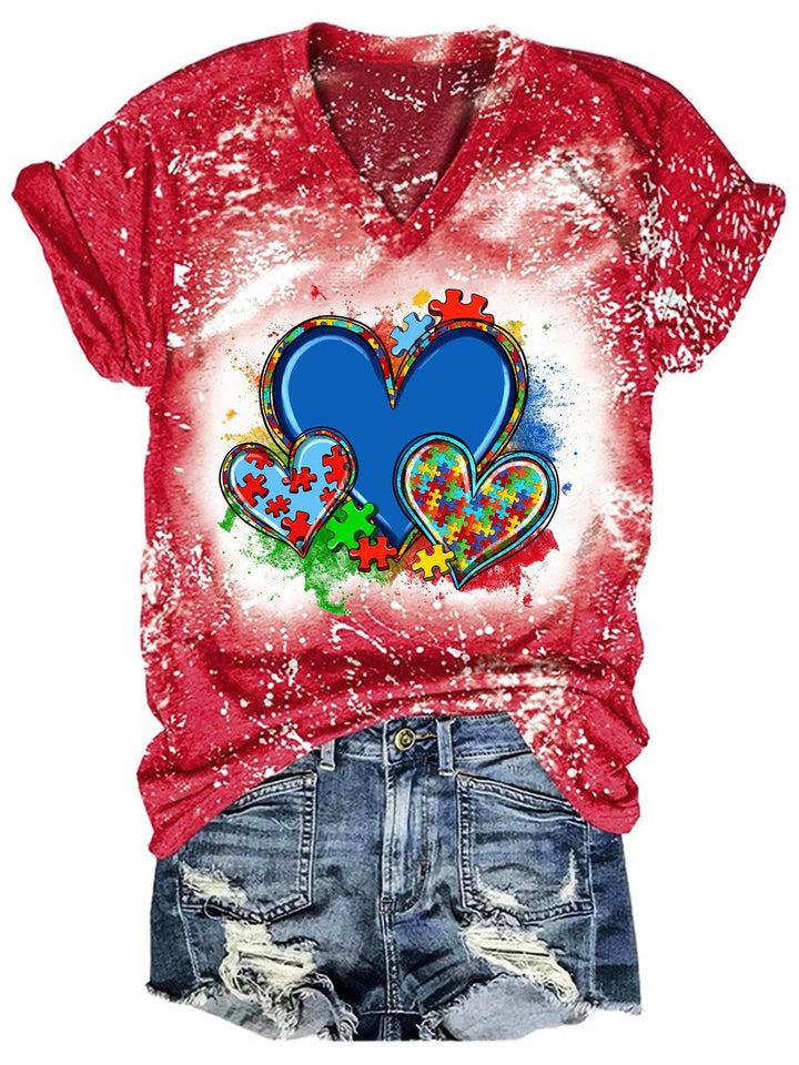 Women's Heart Print Top