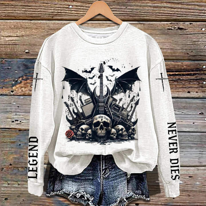 Ozzy Osbourne Legend Printed Long Sleeve Casual Top