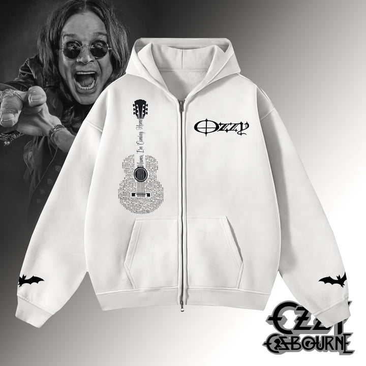 In Memory of Ozzy Osbourne Zippered Sweatshirt Jacket