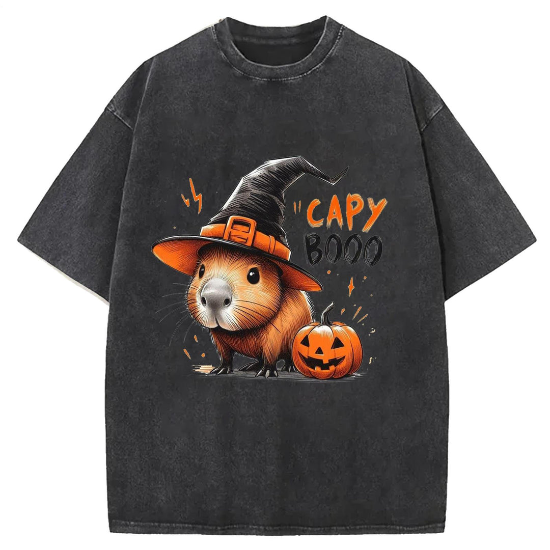 Fun Halloween Capibala Retro T-shirt