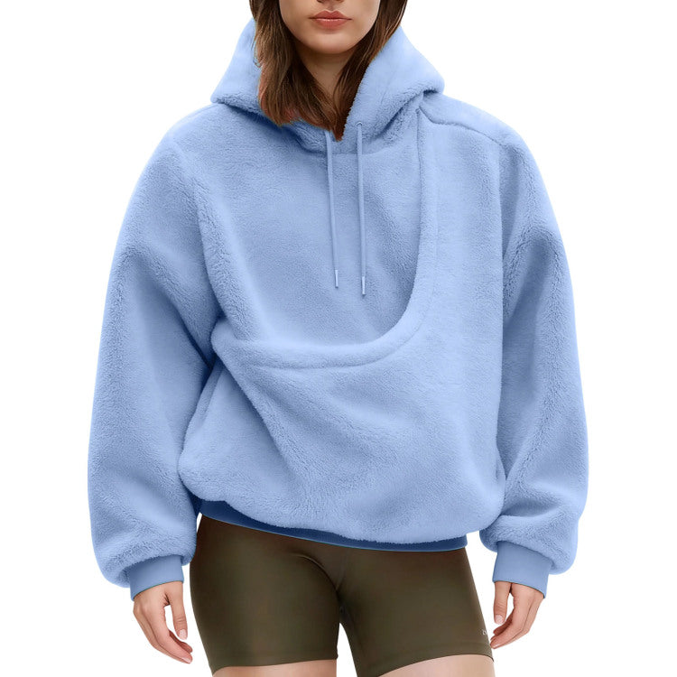 Pet Carrier Hoodie Fuzzy Solid Color Puppy Kitten Cat Holder Carriers Hoodies with Pocket for Home Sofa upgrade