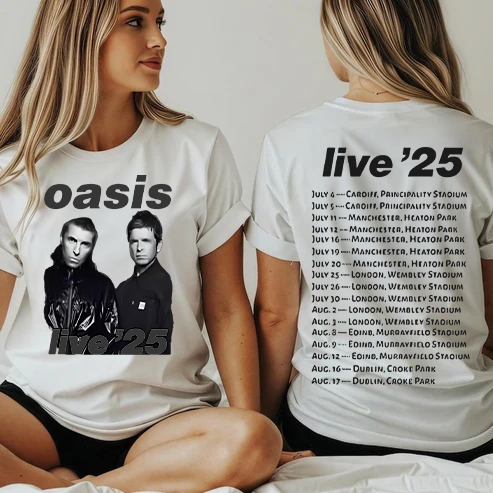 Oasis Music Fan Crew Neck T-shirts
