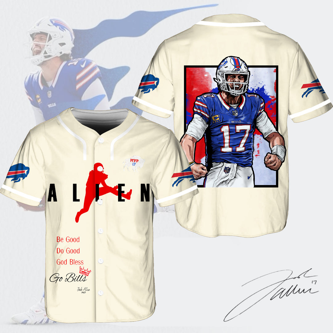 Buffalo Bills 17 Baseball Jersey