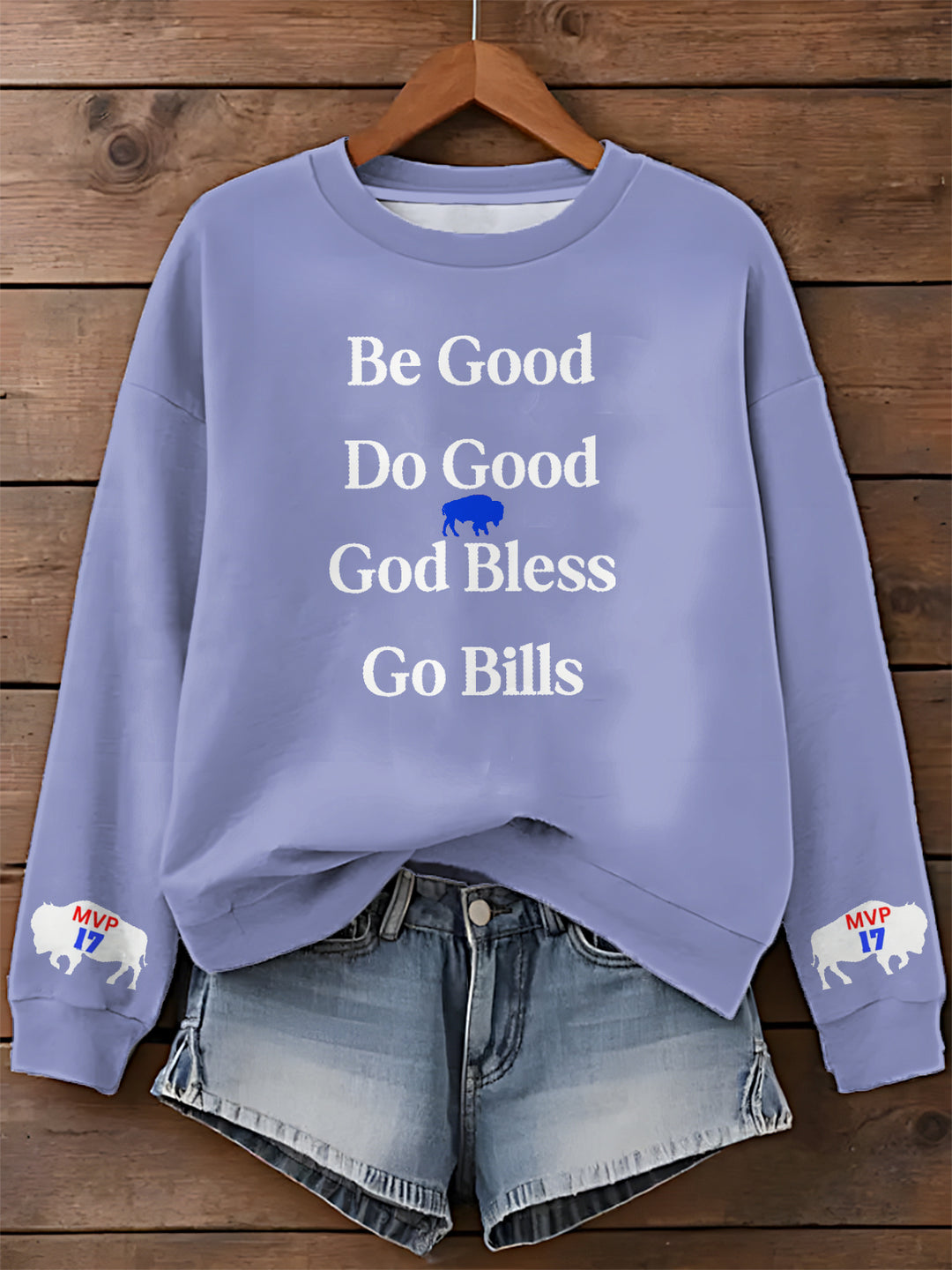 Be Good Do Good God Bless Bedrucktes, langärmliges Freizeittop