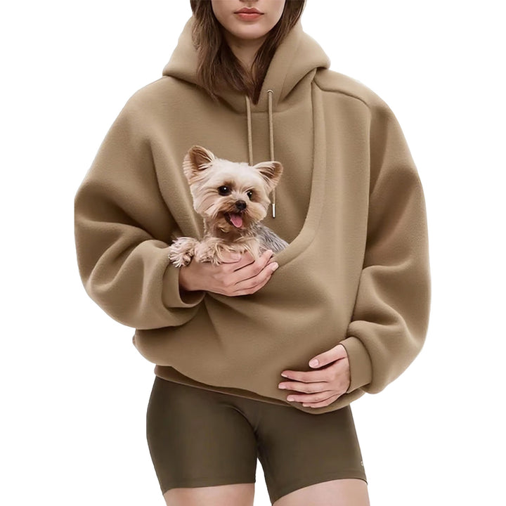Pet Carrier Hoodie Fuzzy Solid Color Puppy Kitten Cat Holder Carriers Hoodies with Pocket for Home Sofa upgrade