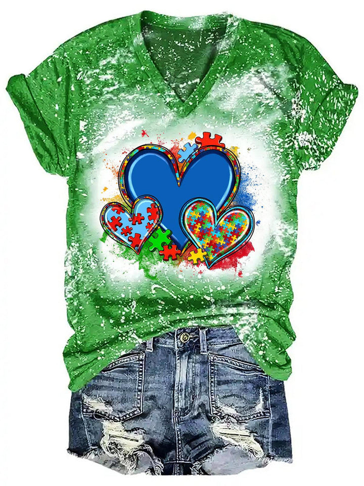 Women's Heart Print Top