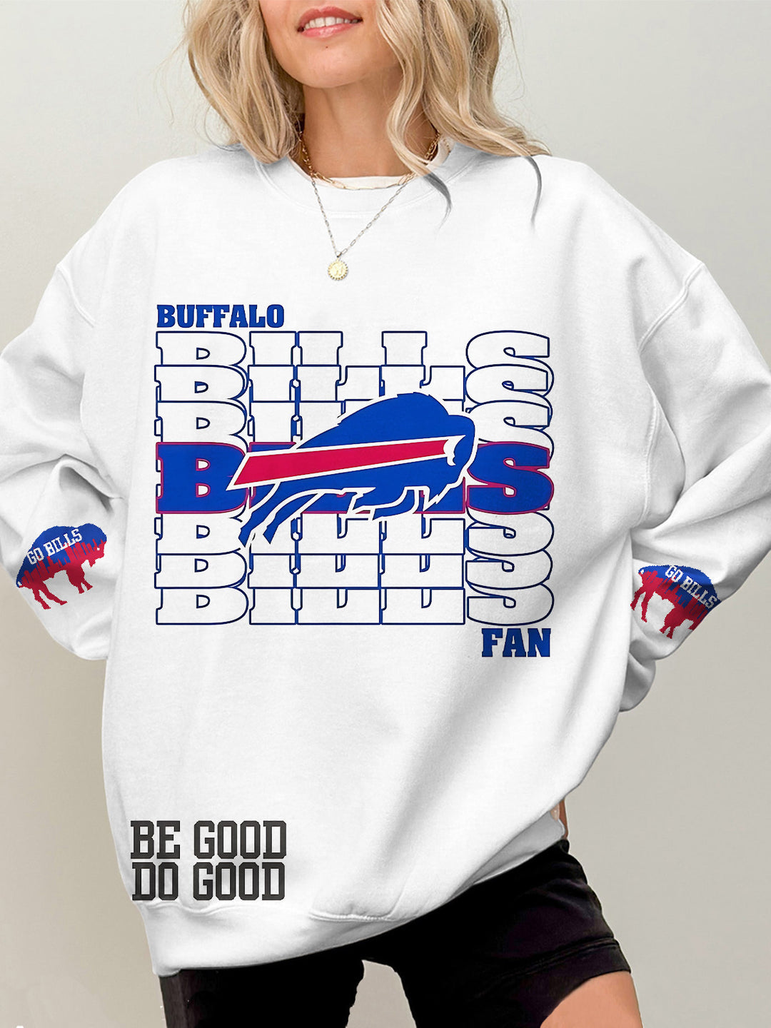 Buffalo Bills Football Printed Long Sleeve Casual Top