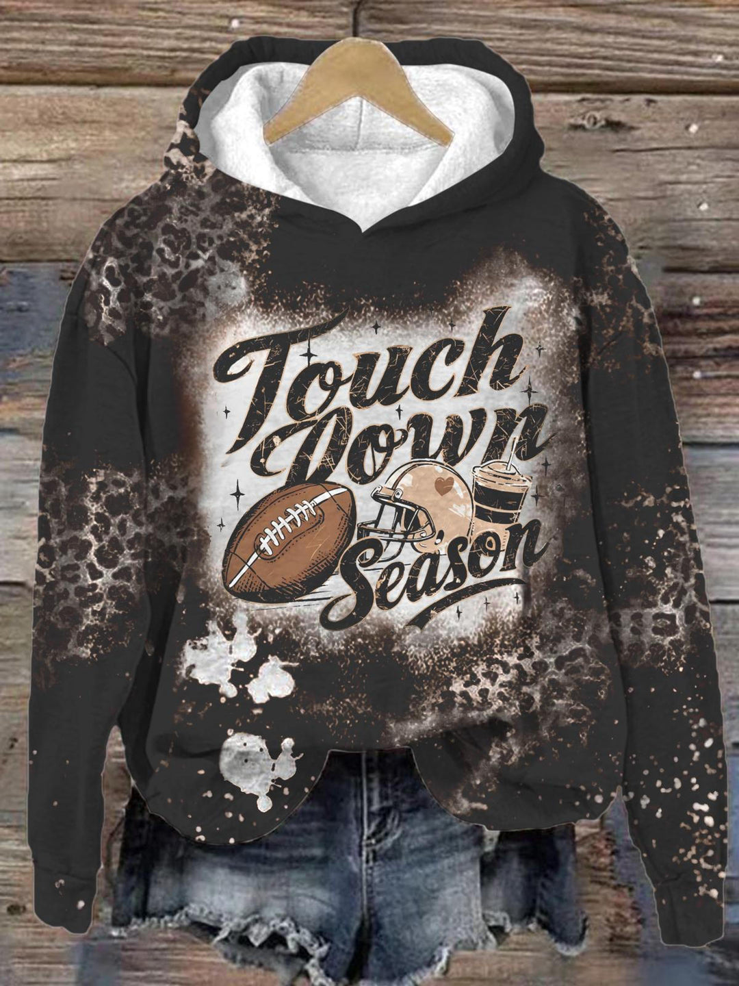 Touch down Season Long Sleeve Printed Hoodie