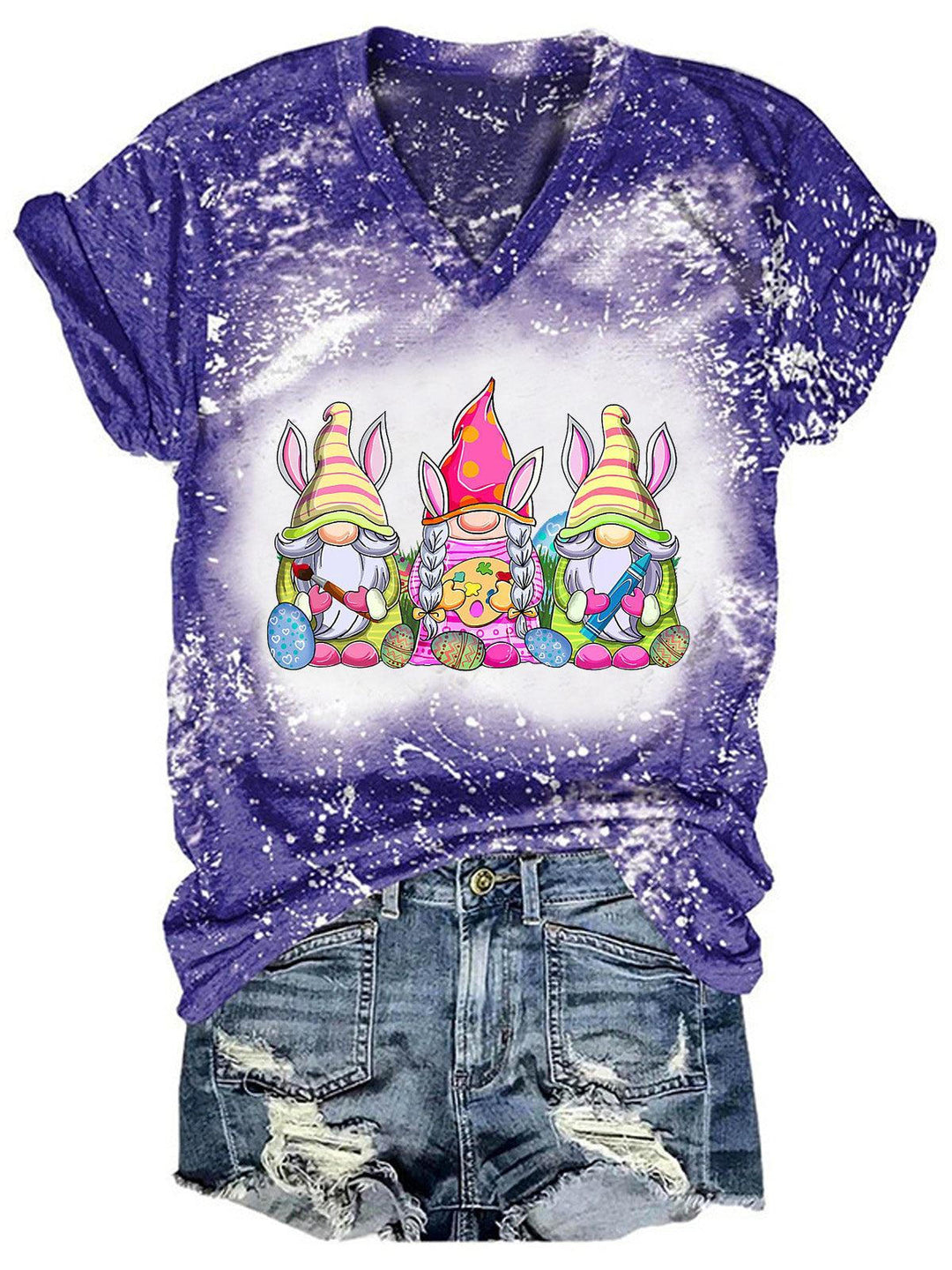 Women's Gnome Easter Short Sleeve Top