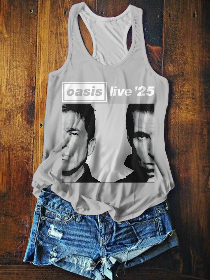 Oasis 2025 Tour Printed Casual Tank Top