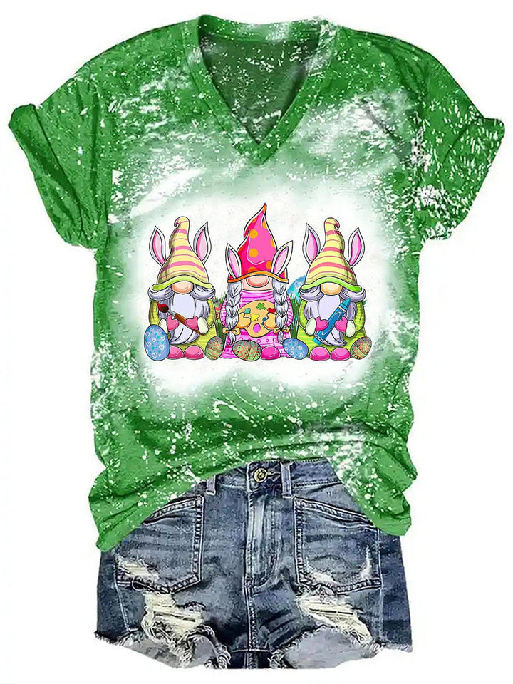 Women's Gnome Easter Short Sleeve Top